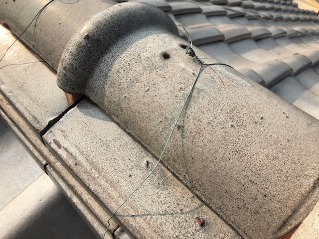 棟瓦の様子・別角度